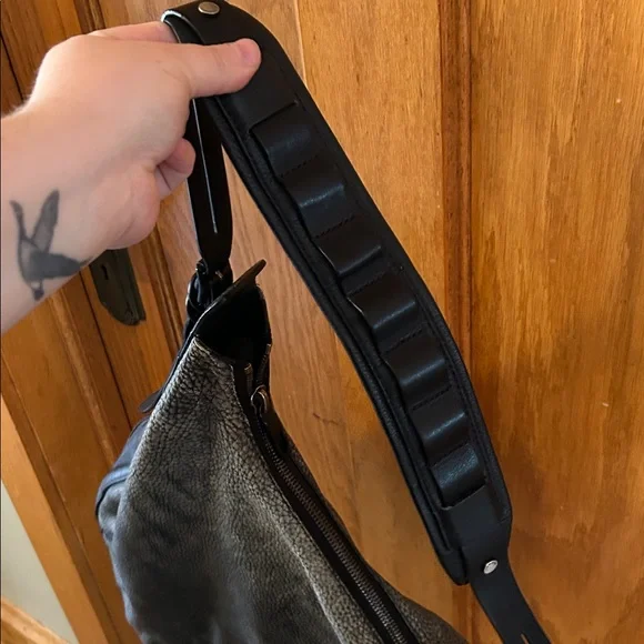 Rag & Bone Bradbury Leather Zip Hobo Bag, Iron Gray - Picture 6 of 12